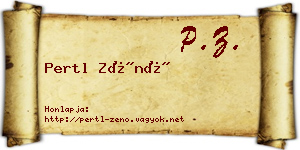 Pertl Zénó névjegykártya